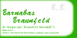 barnabas braunfeld business card